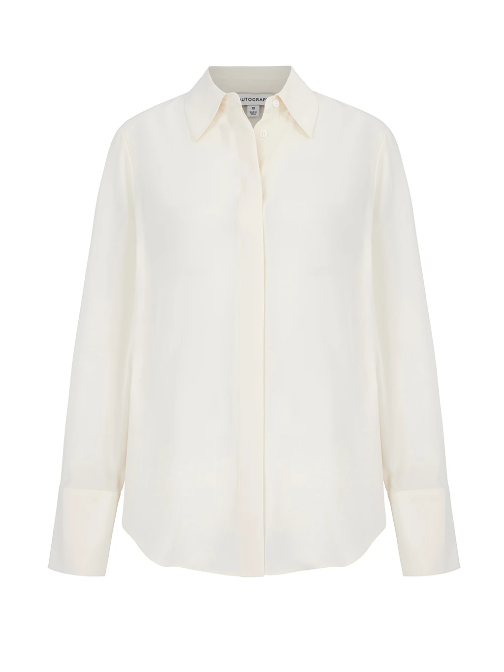 M&S Autograph white button-down shirt