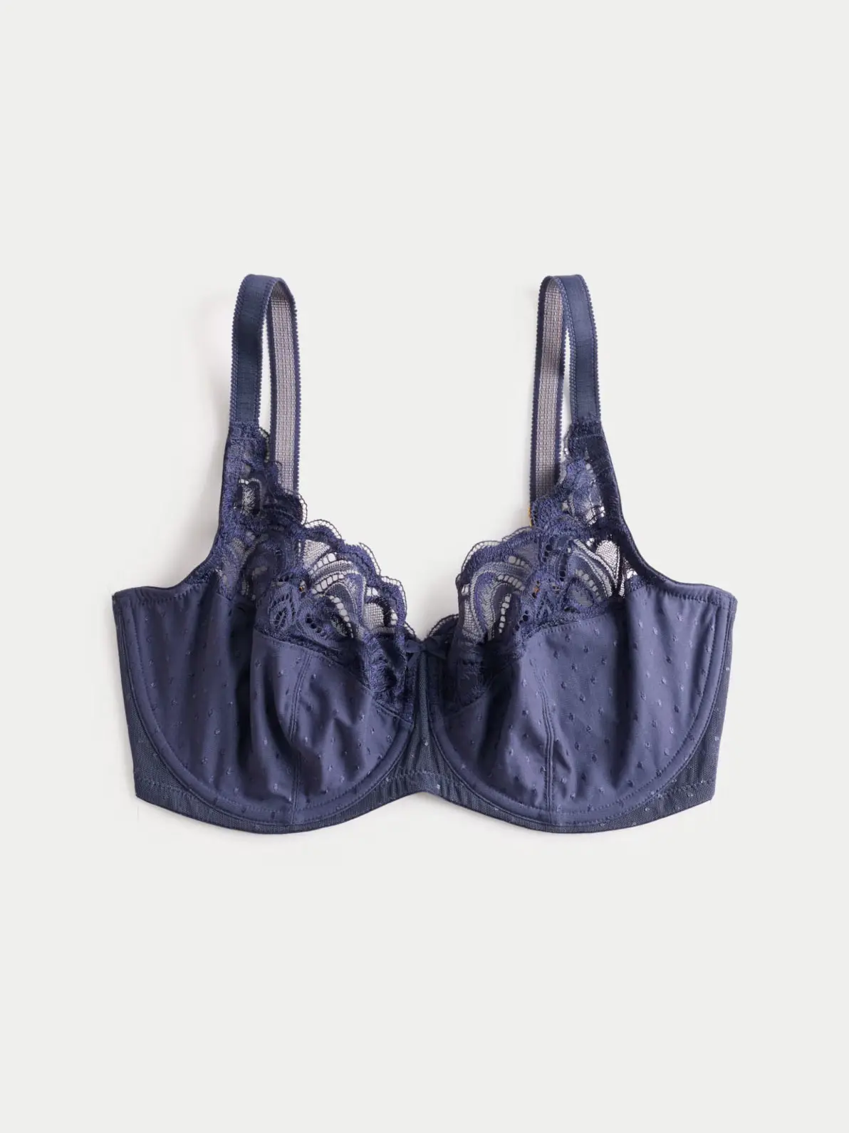 Purple bra with lace detail 