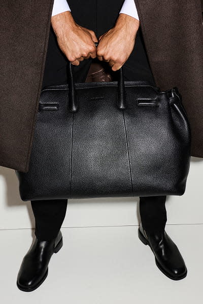 Men's black holdall bag
