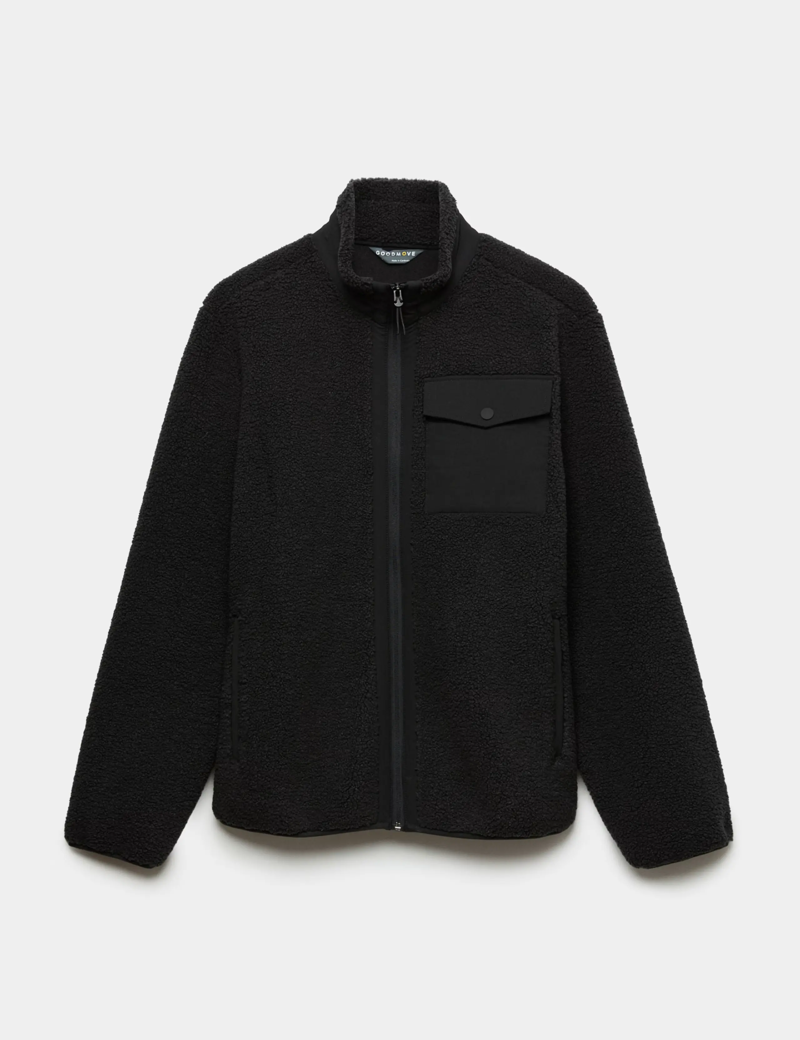 Fleece Windproof Zip Up Funnel Neck Jacket