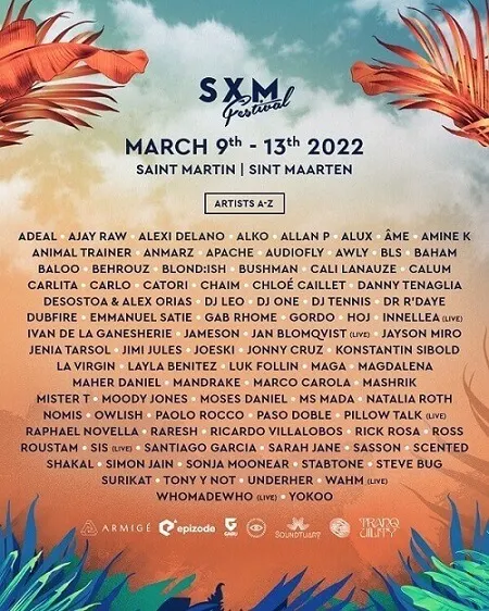 sxm festival lineup 2022