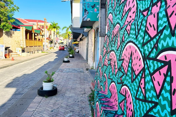St Maarten Street Art - Philipsburg watermelon street art