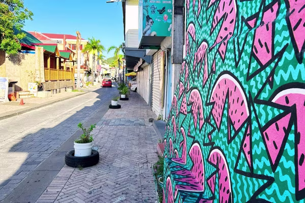 St Maarten Street Art - Philipsburg watermelon street art