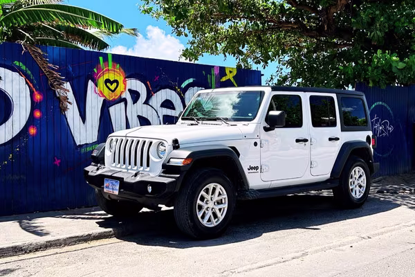 Car Rental St Maarten White Jeep