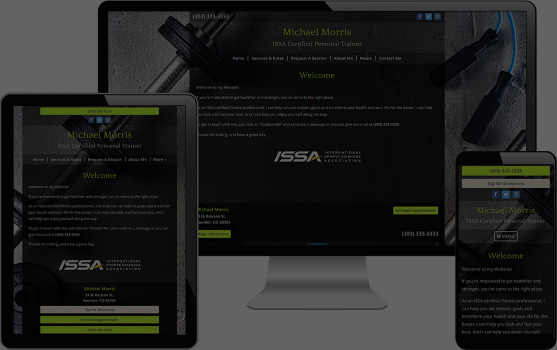 Photo of ISSA's website being available on desktop, tablet, and mobile