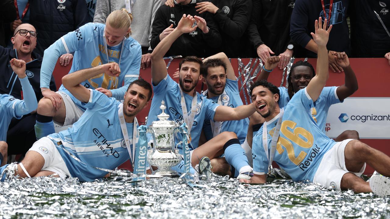 Manchester City with FA Cup