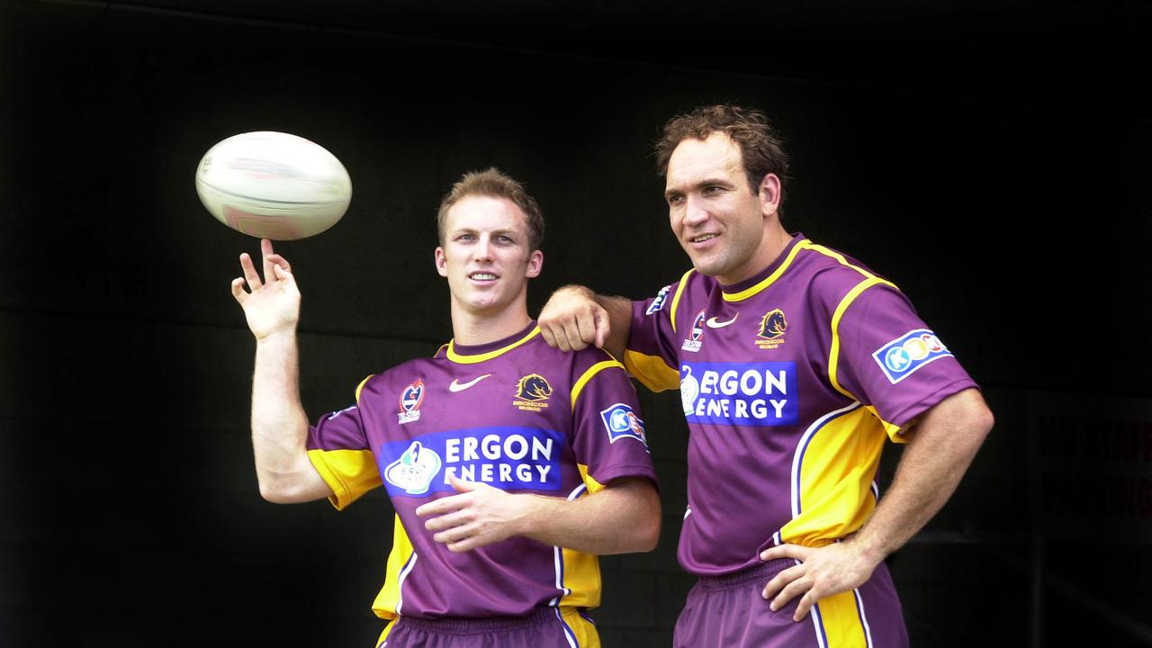 Former Broncos stars Darren Lockyer and Gorden Tallis