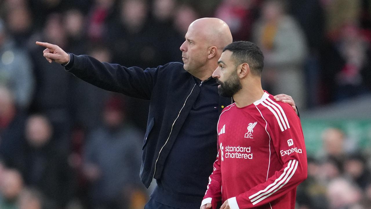 Liverpool manager Arne Slot and striker Mohamed Salah