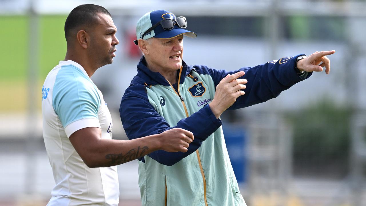 Kurtley Beale and Joe Schmidt
