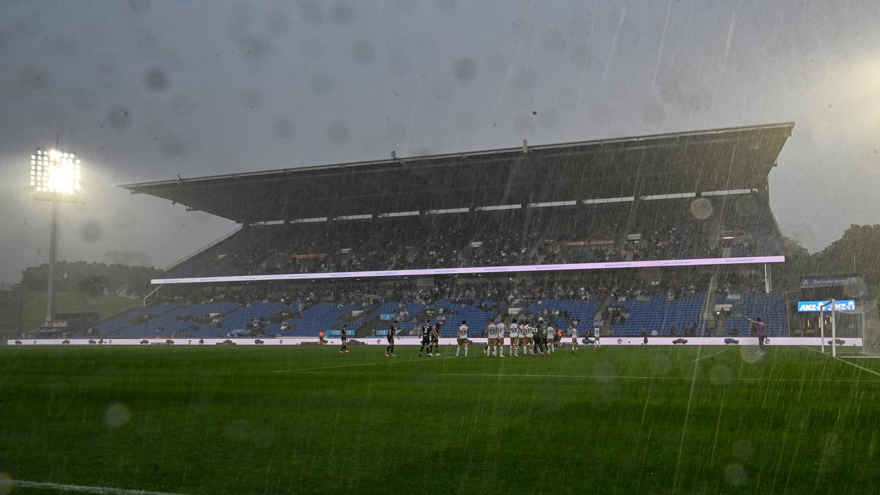 Heavy rain at Go Media Stadium