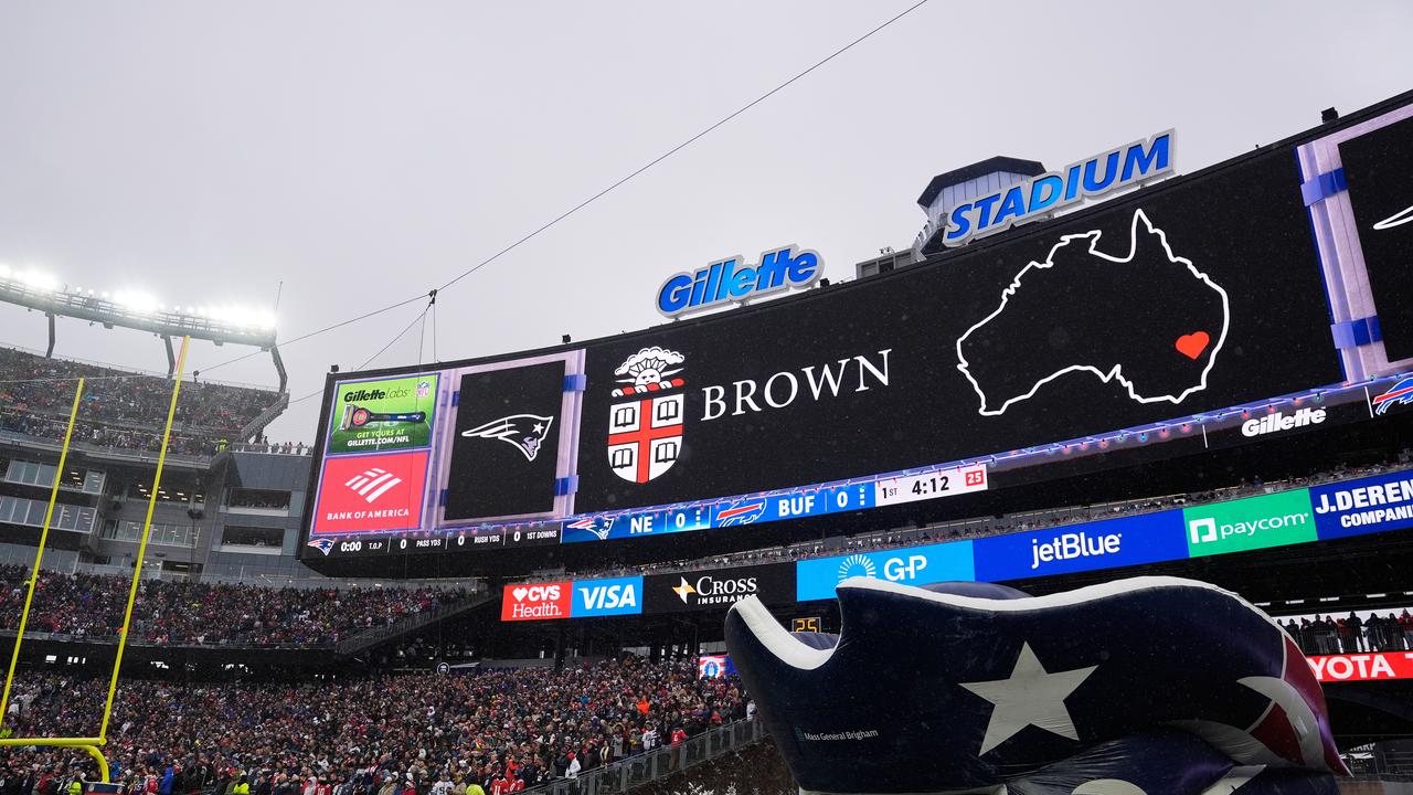 There was a pre-game tribute in Massachusetts to victims at Brown University and Bondi Beach.