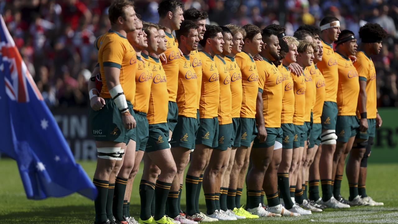 Wallabies Huddle