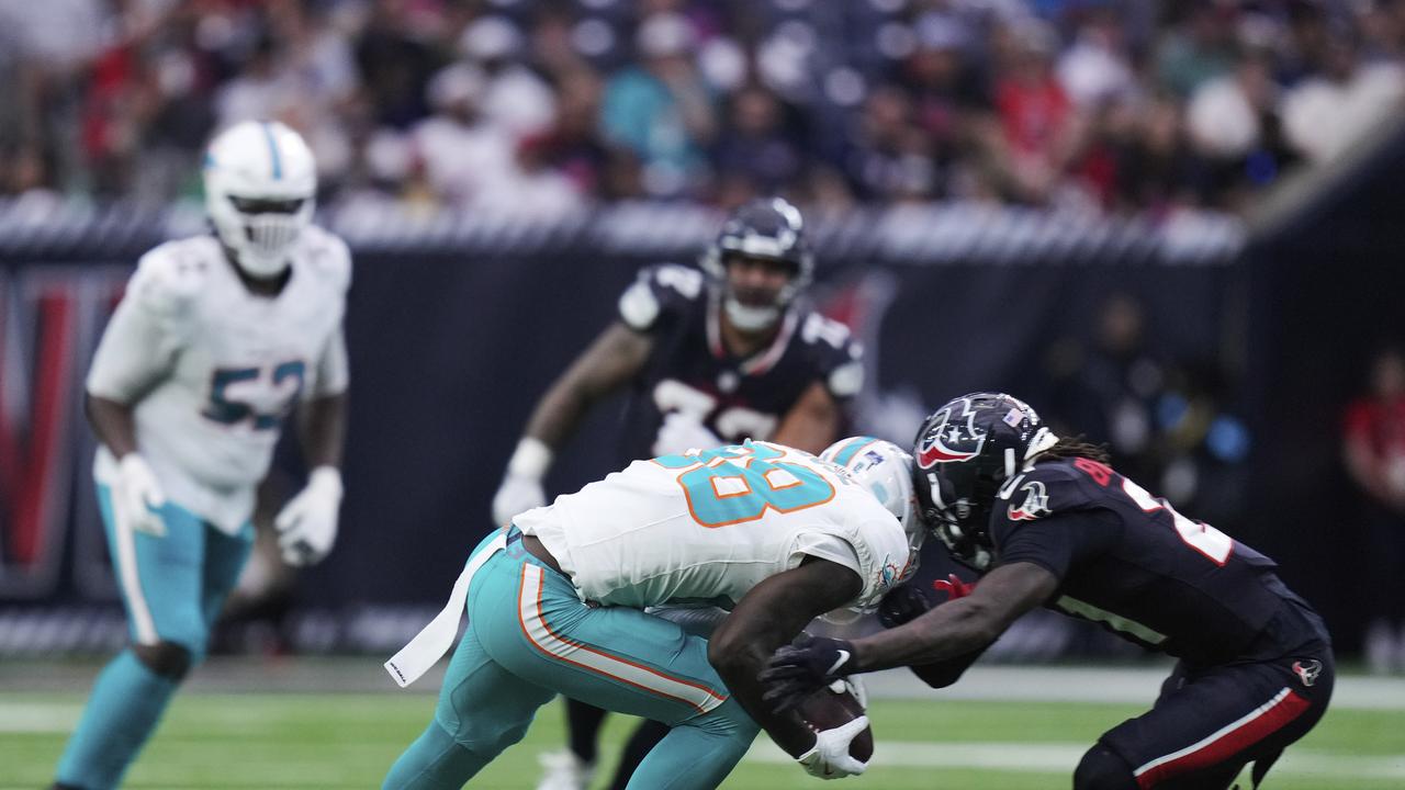 A head clash has left Miami Dolphins wide receiver Grant DuBose in hospital