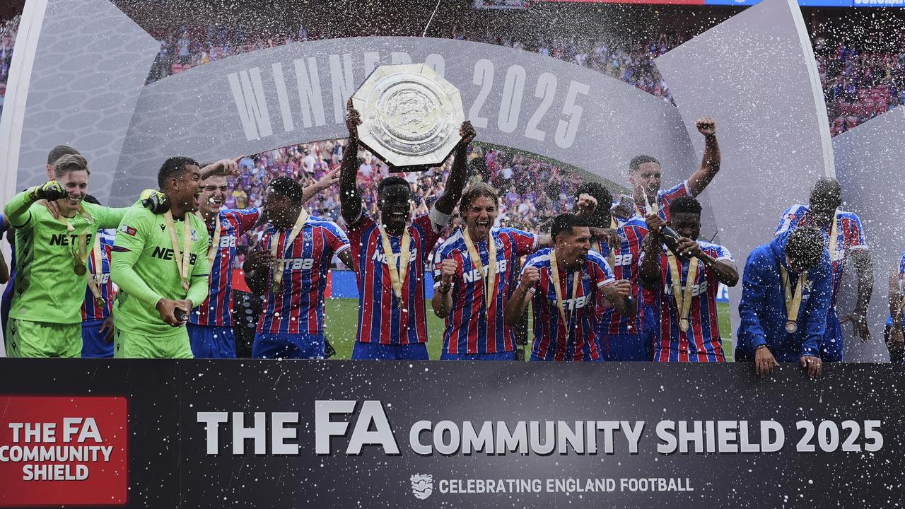 Crystal Palace celebrate after winning the Community Shield