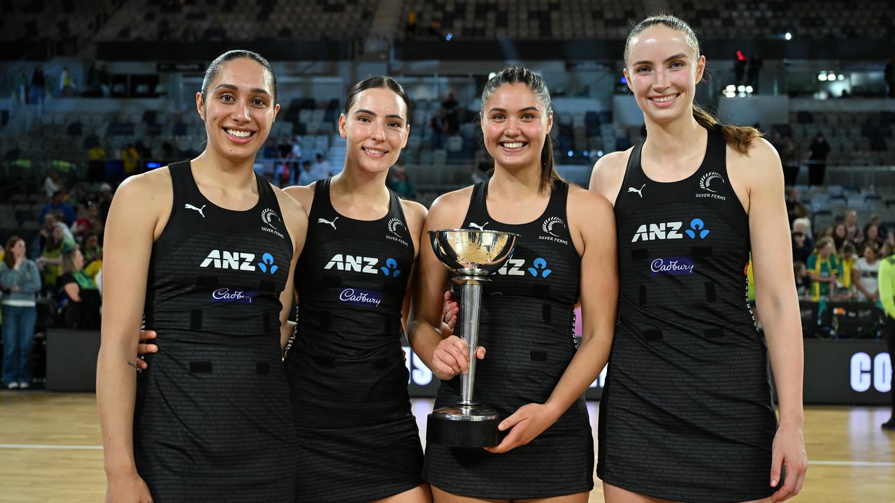 Silver Ferns with the Constellation Cup, 2024