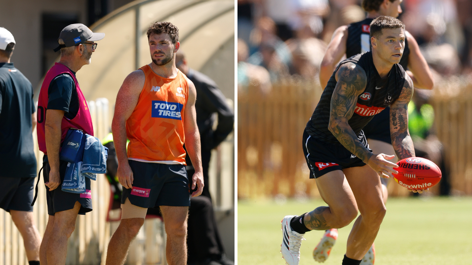 AFL 2026: Collingwood v GWS practice match results injuries scores