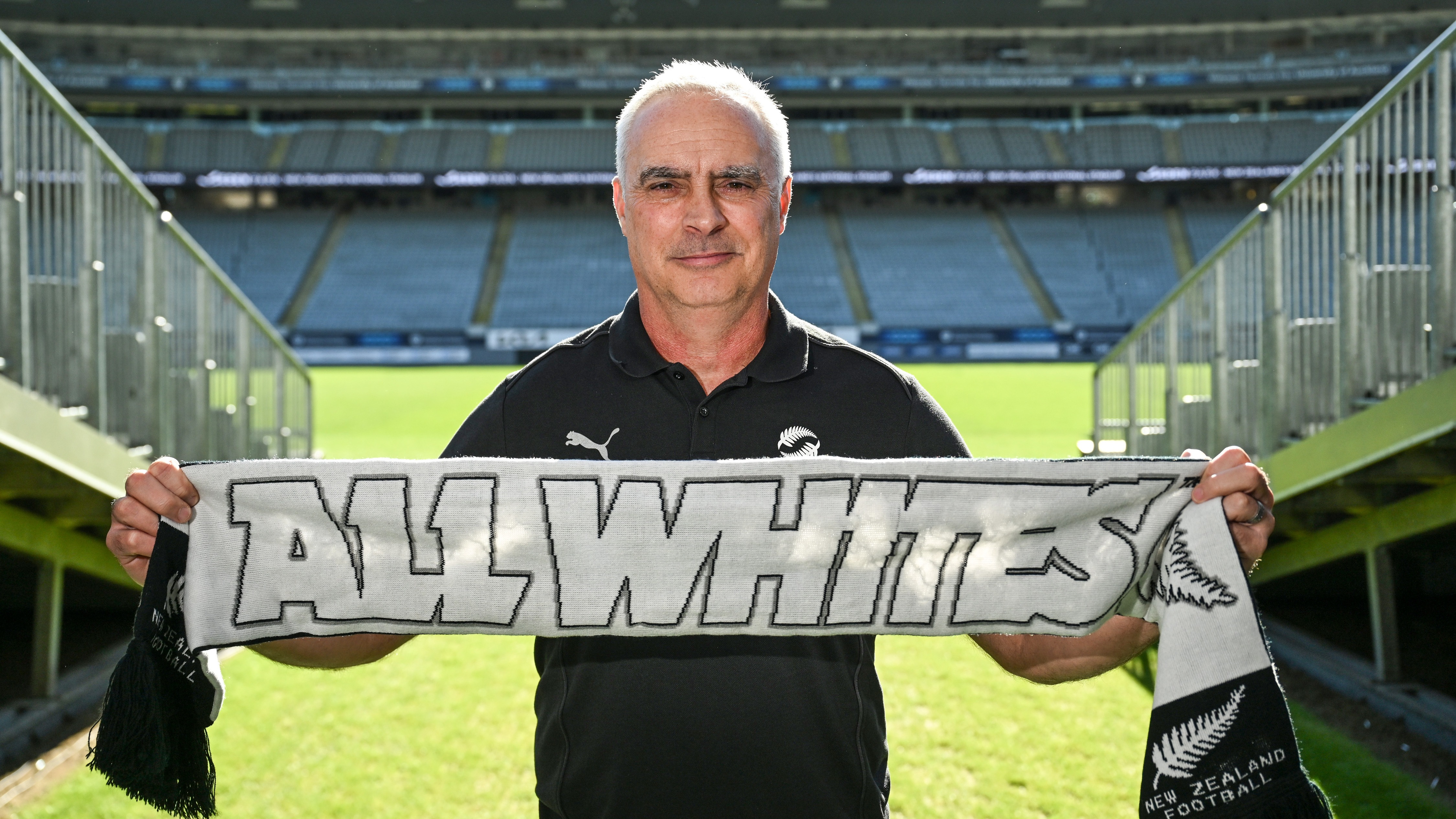 All Whites head coach Darren Bazeley