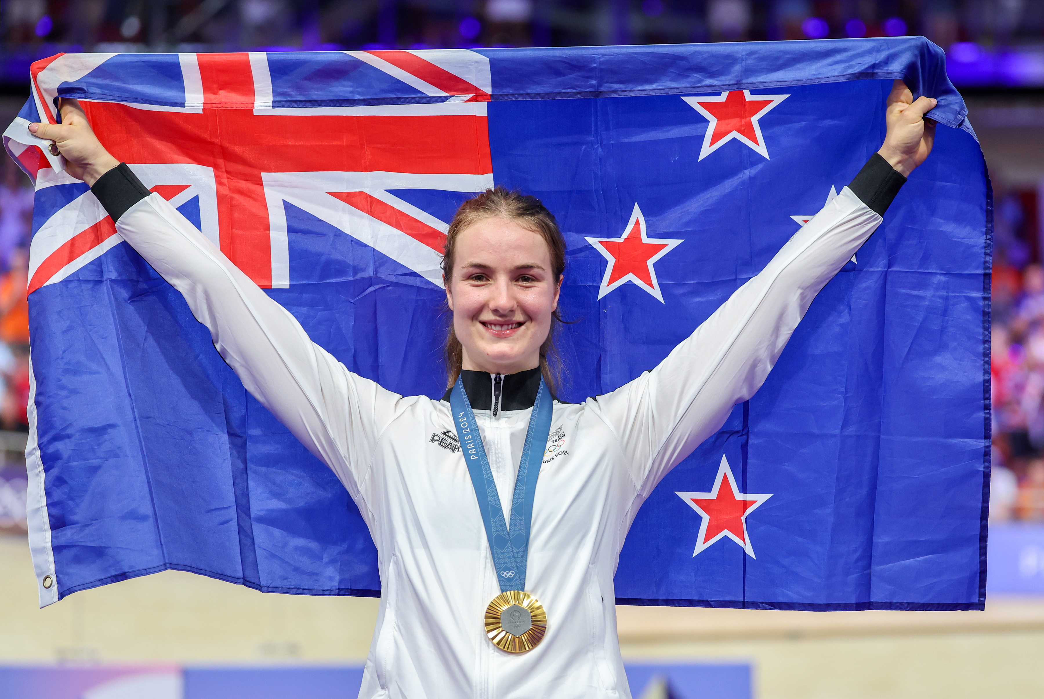 Ellesse Andrews win Kierin gold at Paris 2024 - Alex Whitehead/SWpix