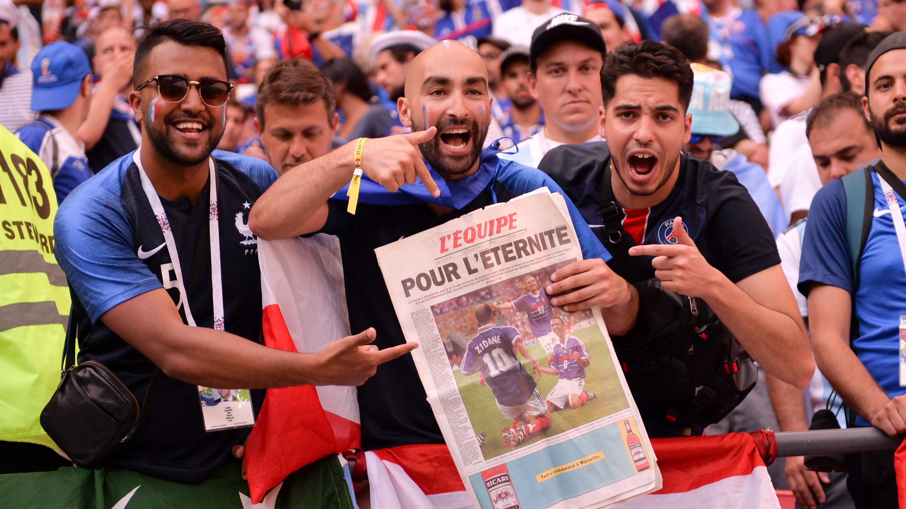 French supporters at the 1998 World Cup