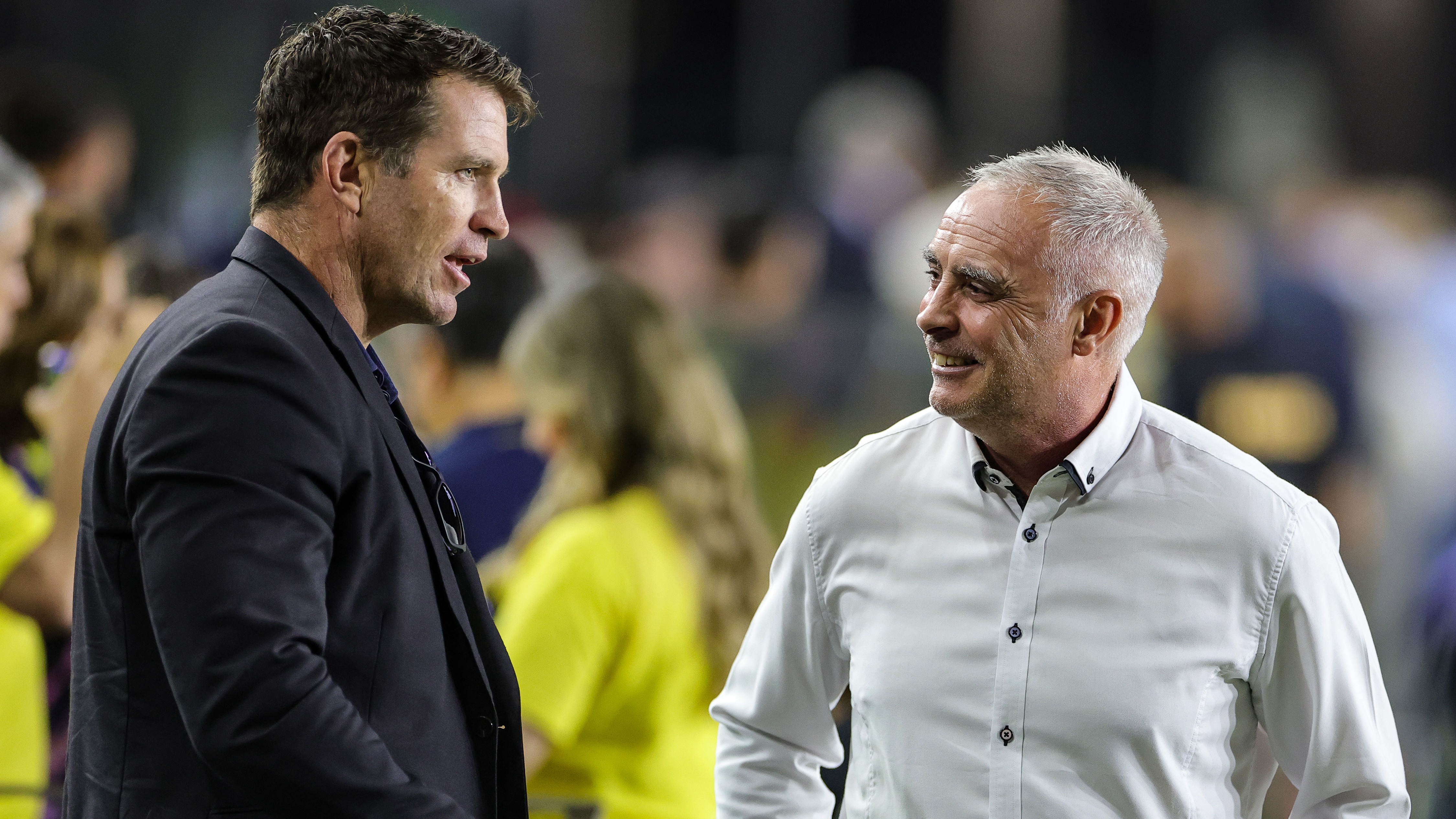 Andrew Pragnell and New Zealand coach Darren Bazeley
