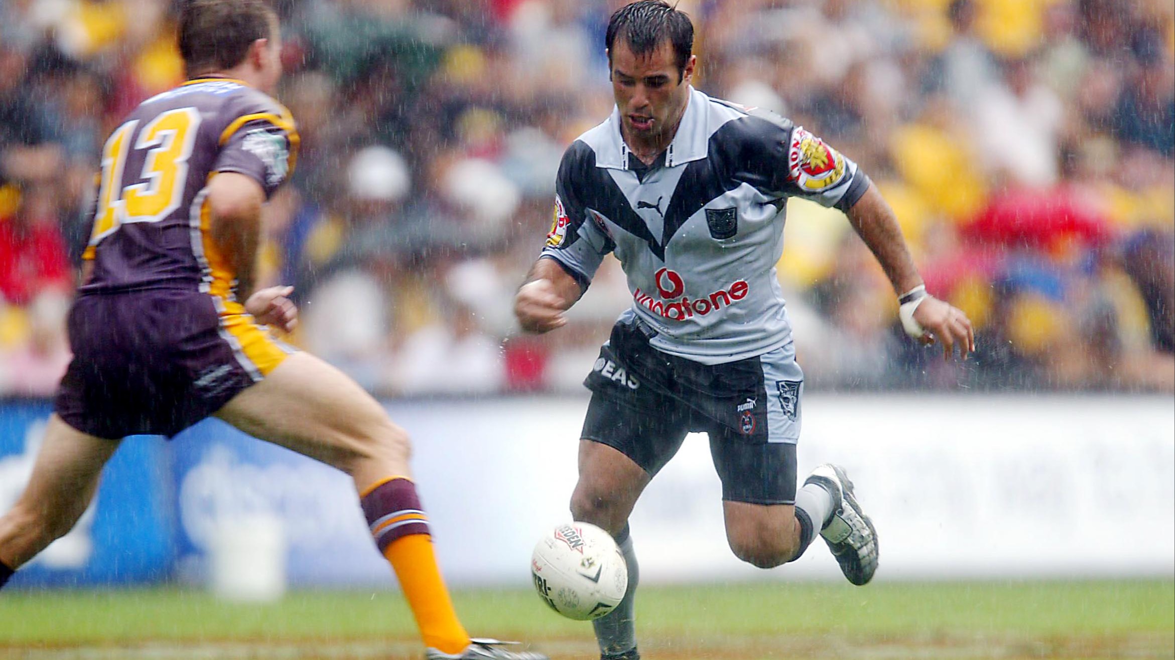 Stacey Jones in action against the Broncos