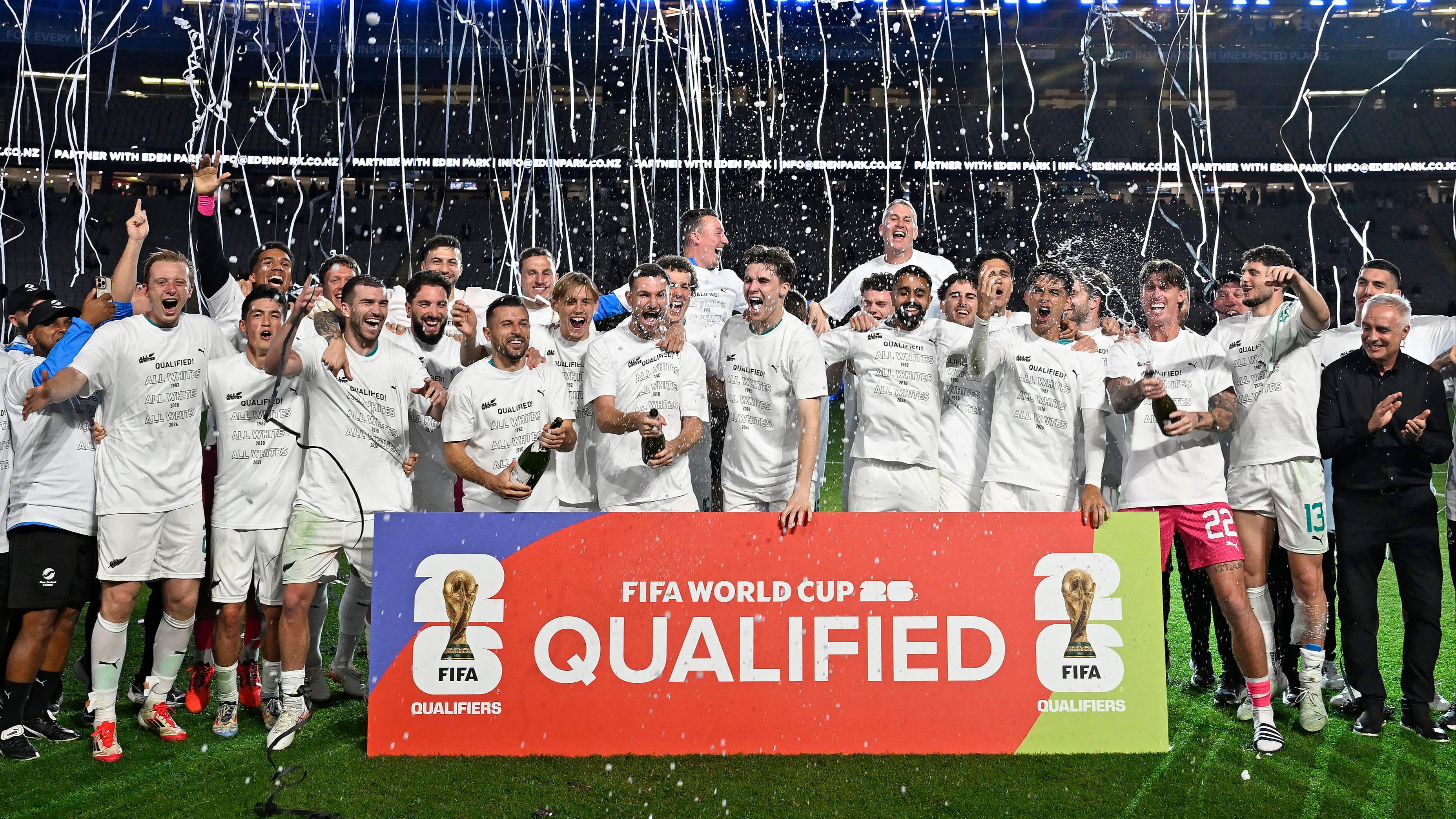 All Whites celebrate qualifying for 2026 FIFA World Cup