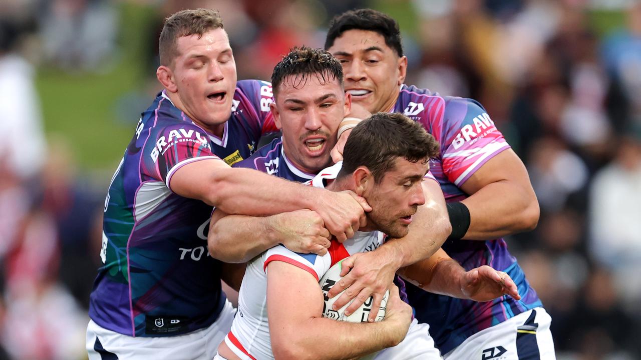 Tom Gilbert, Reece Robson and Jason Taumalolo
