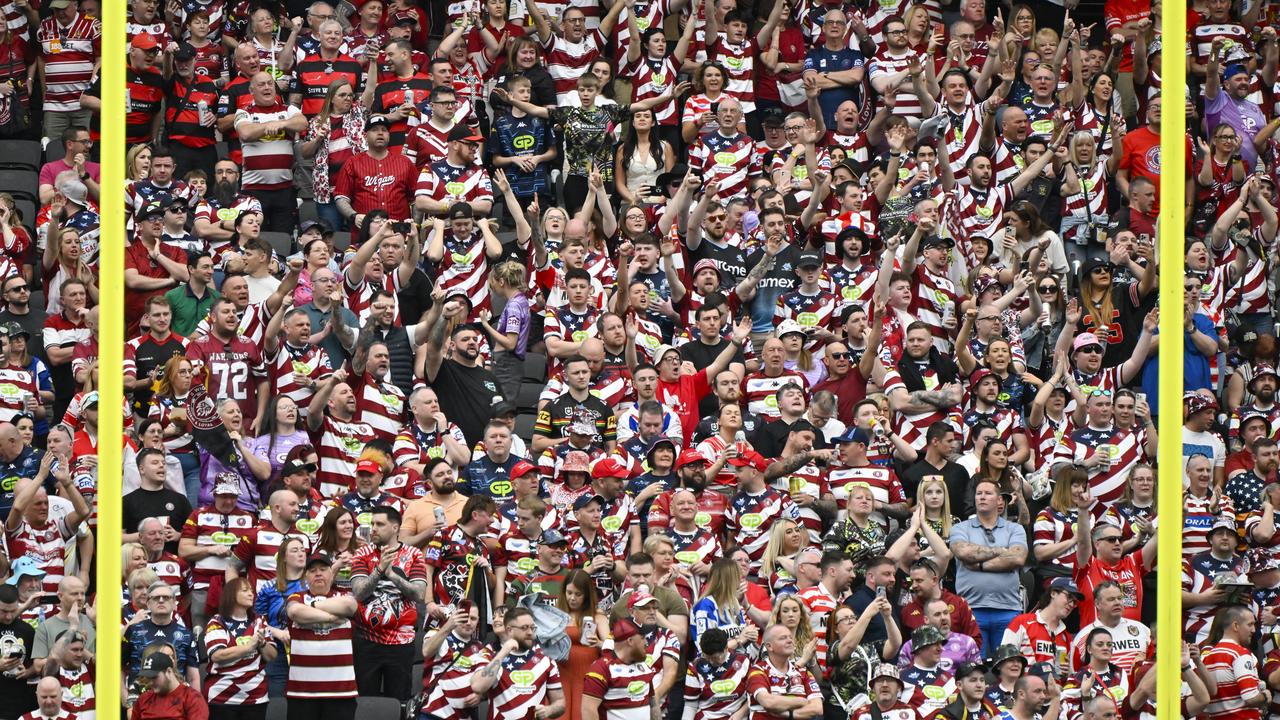 Wigan fans at Allegiant Stadium