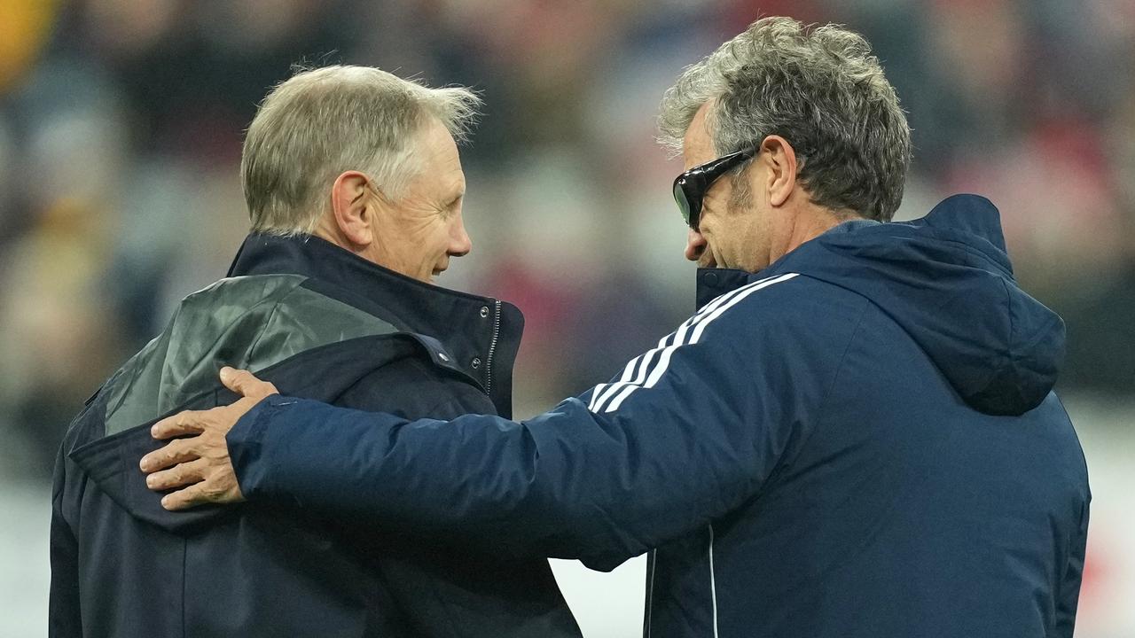 Joe Schmidt and Fabien Galthie