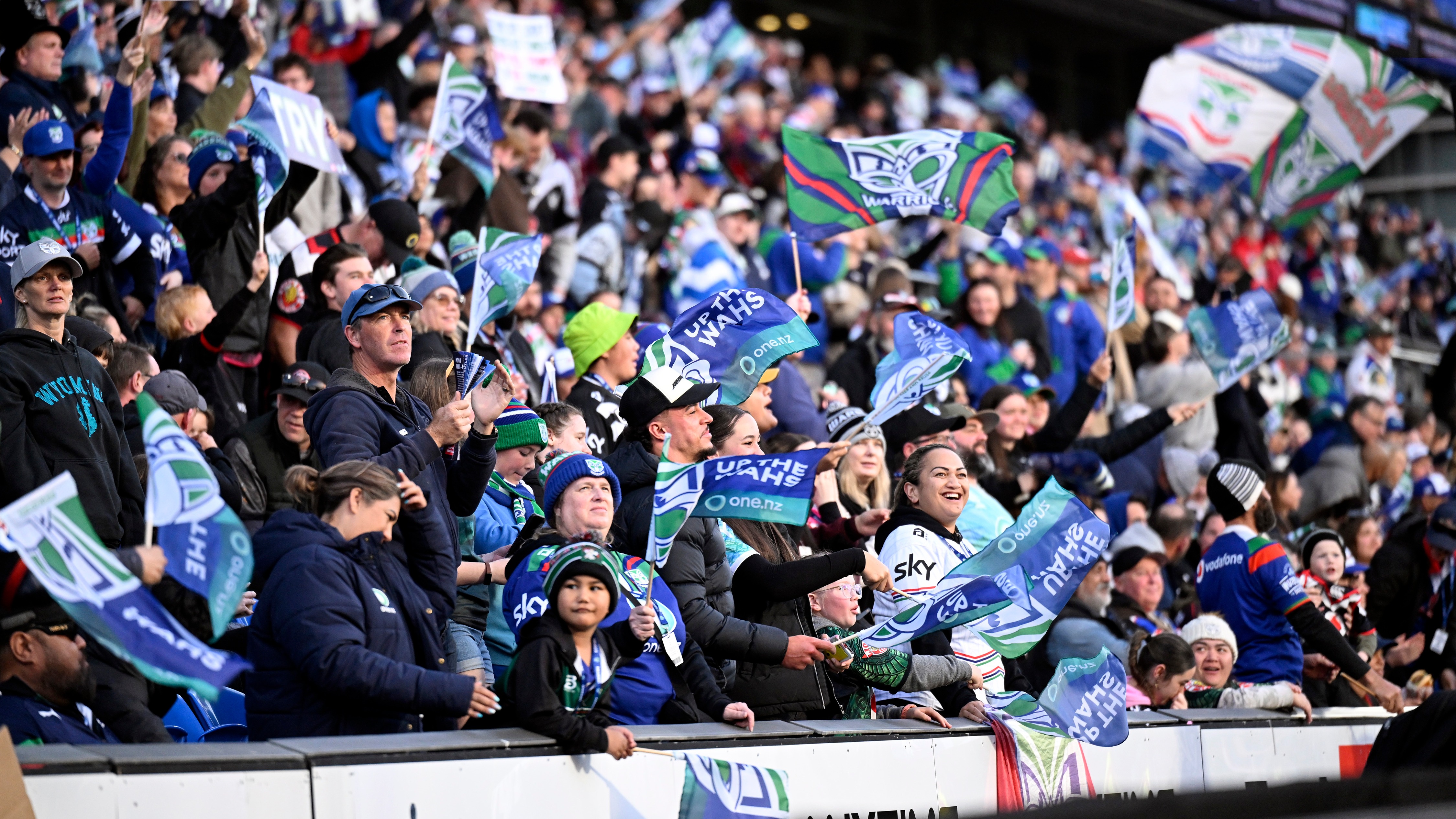 NZ Warriors fans at Go Media Stadium