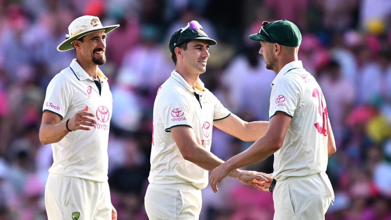Mitchell Starc, Pat Cummins and Josh Hazlewood
