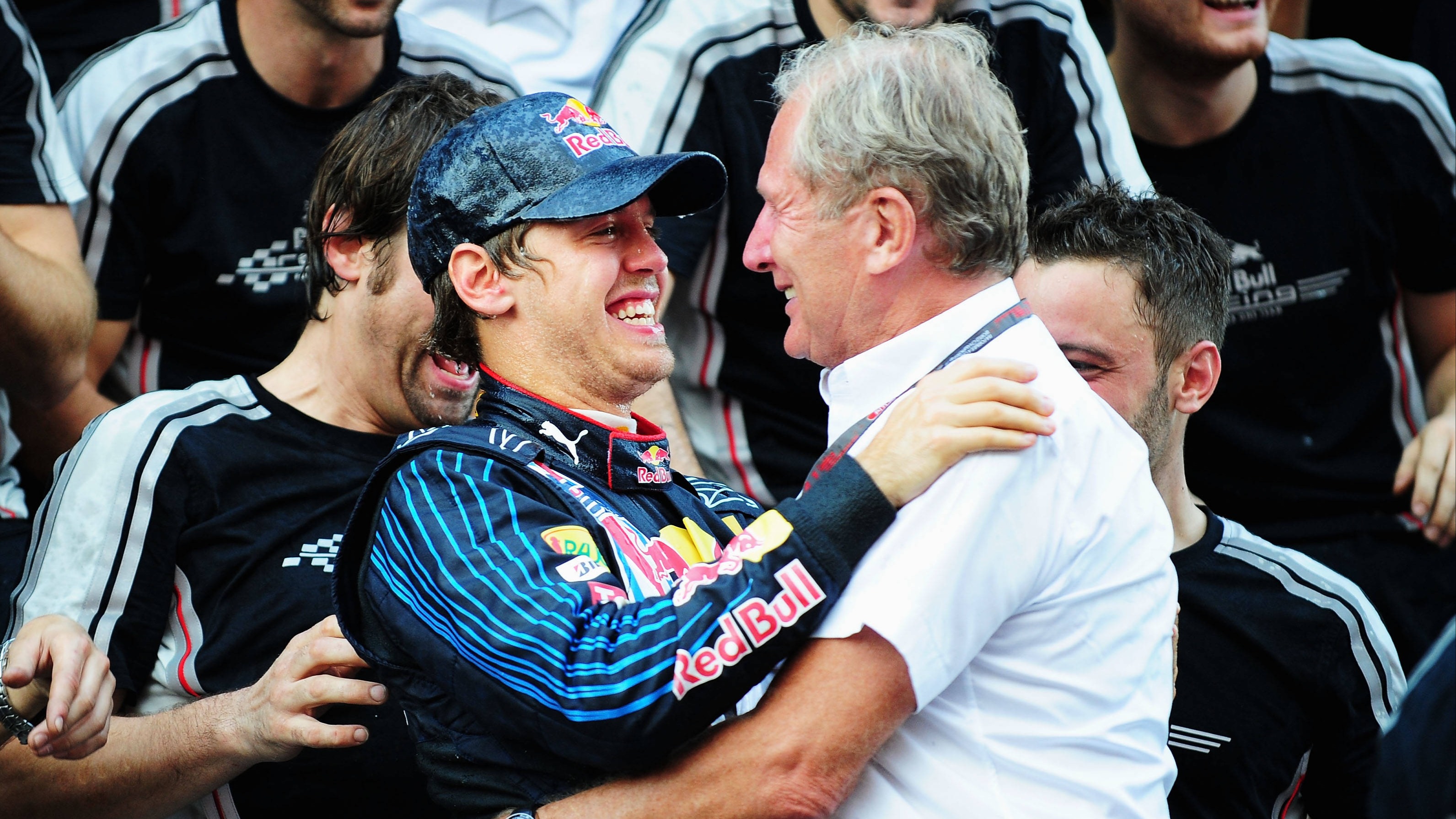Sebastian Vettel with Helmut Marko
