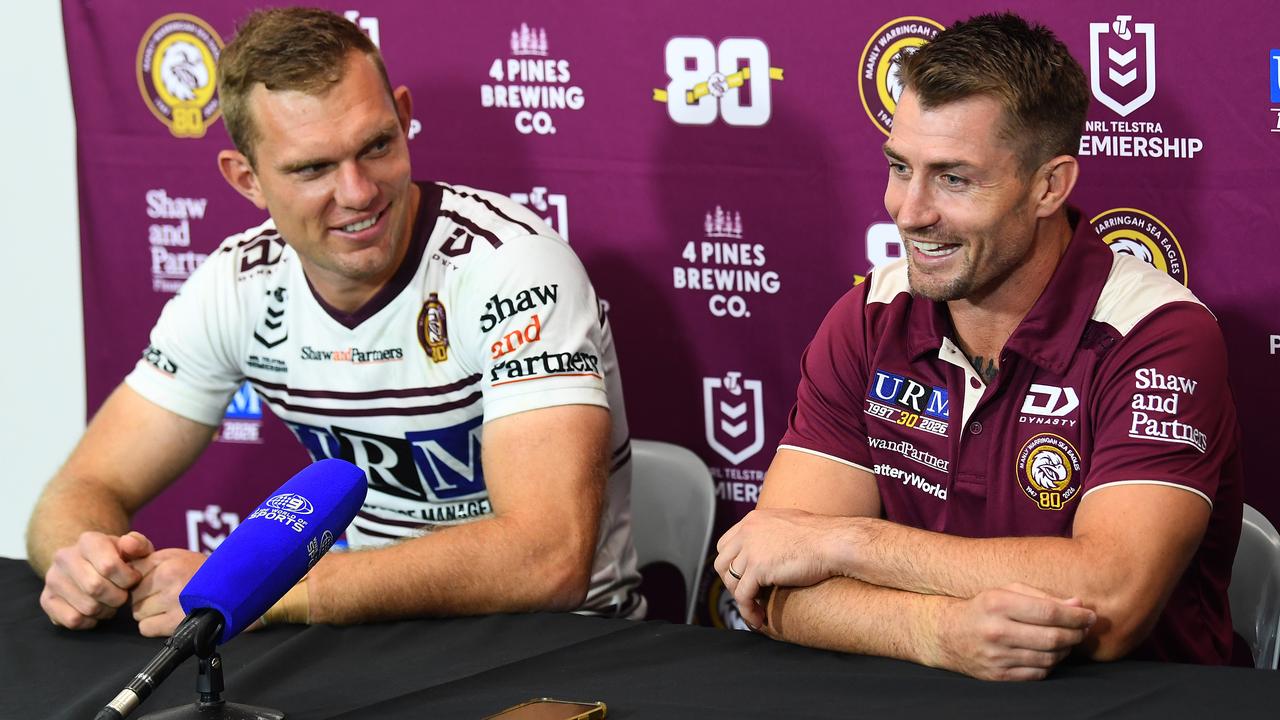Tom Trbojevic and new Manly boss Kieran Foran