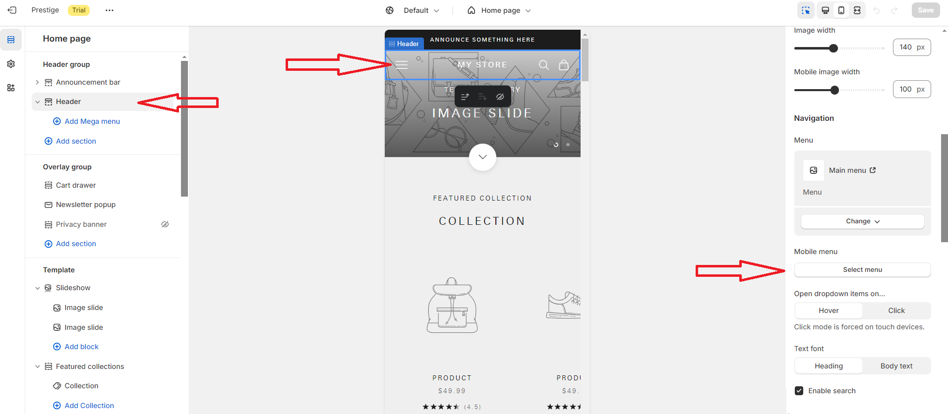 menu-customization