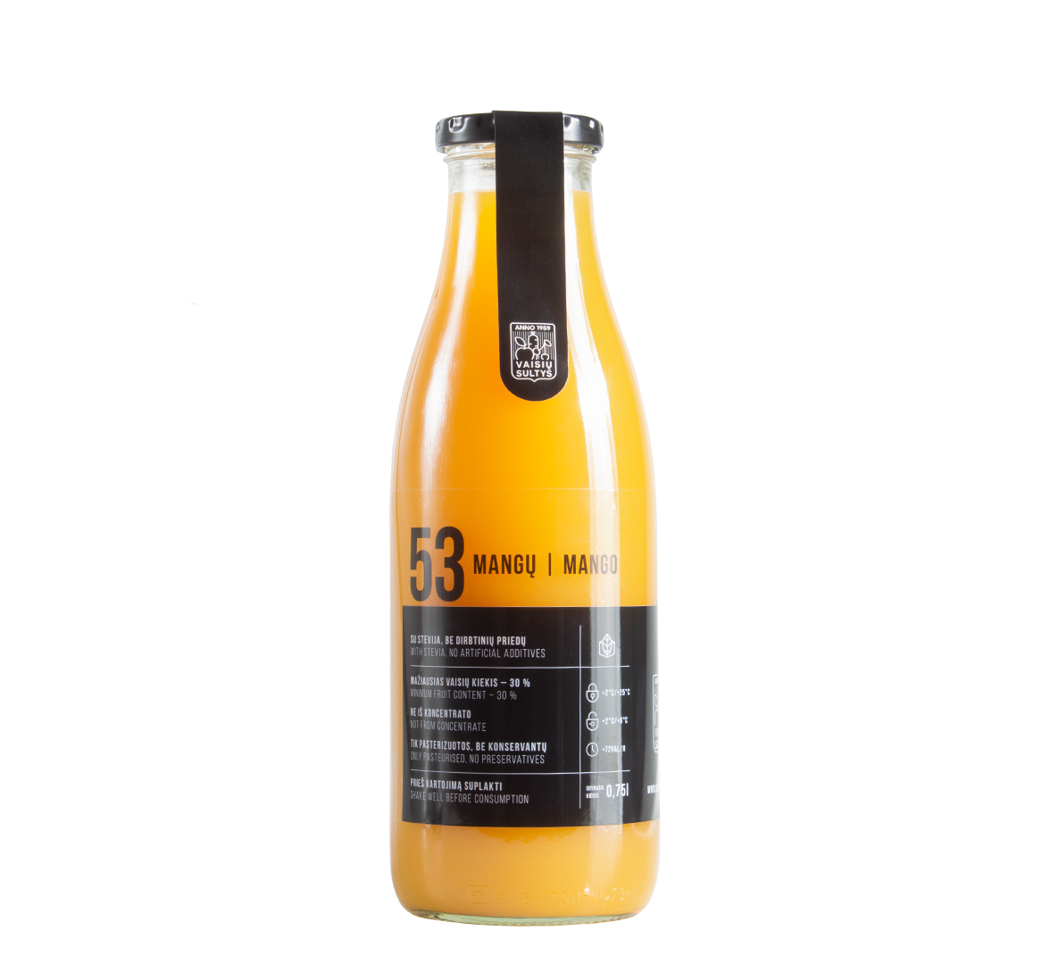 An image of a 750 ml bottle of Mango juice drink