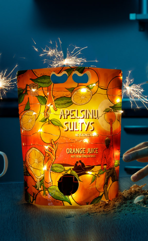 Image of a fairy tale pouch enveloped with lights