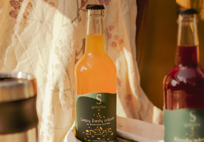 A bottle of linden sequoia tea drink