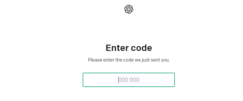 5. enter the code