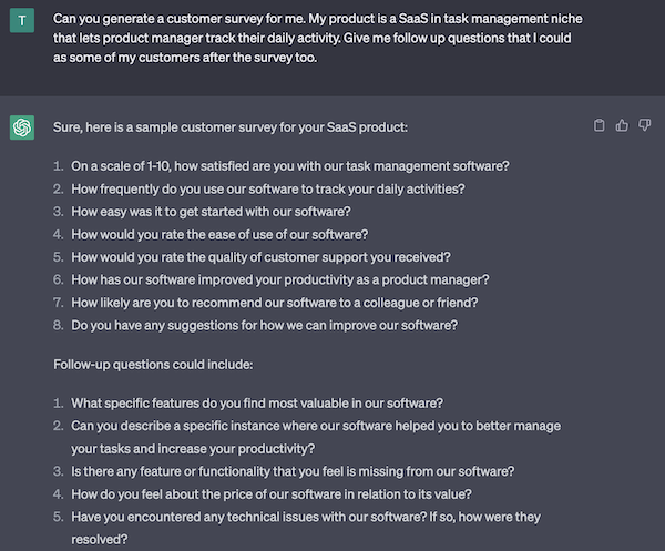 8. generate customer surveys