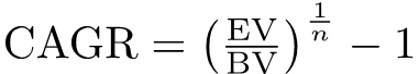 CAGR Formula