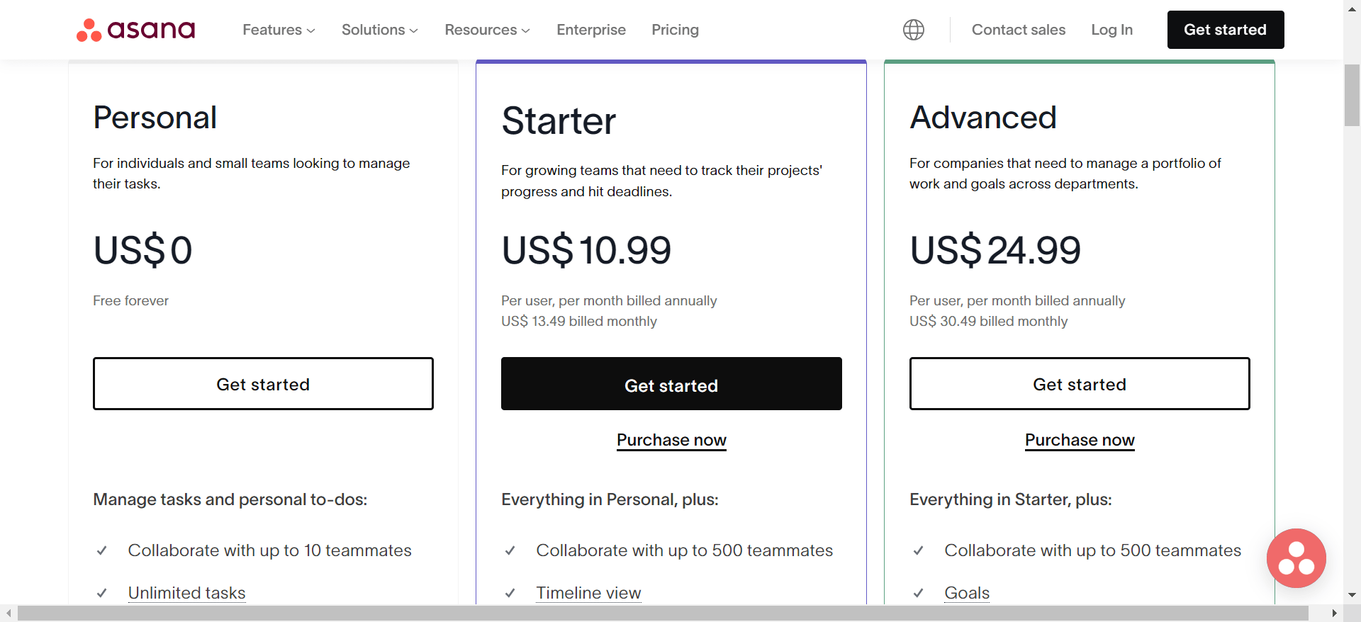 asana pricing-min