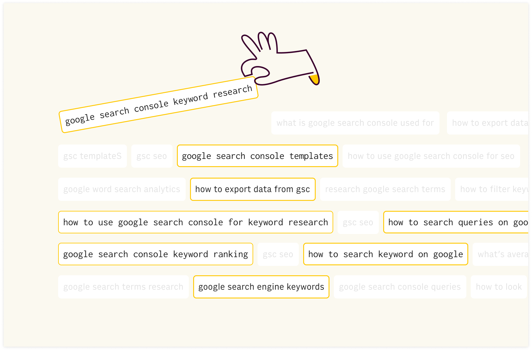 GSC keyword research template