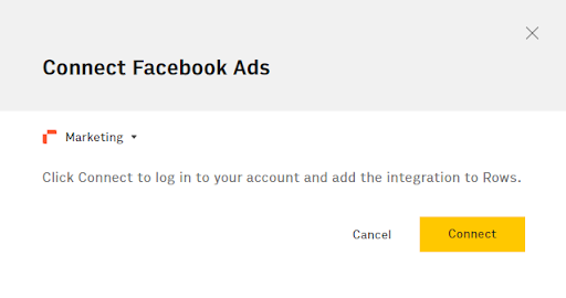 Connect Facebook Ads confirmation