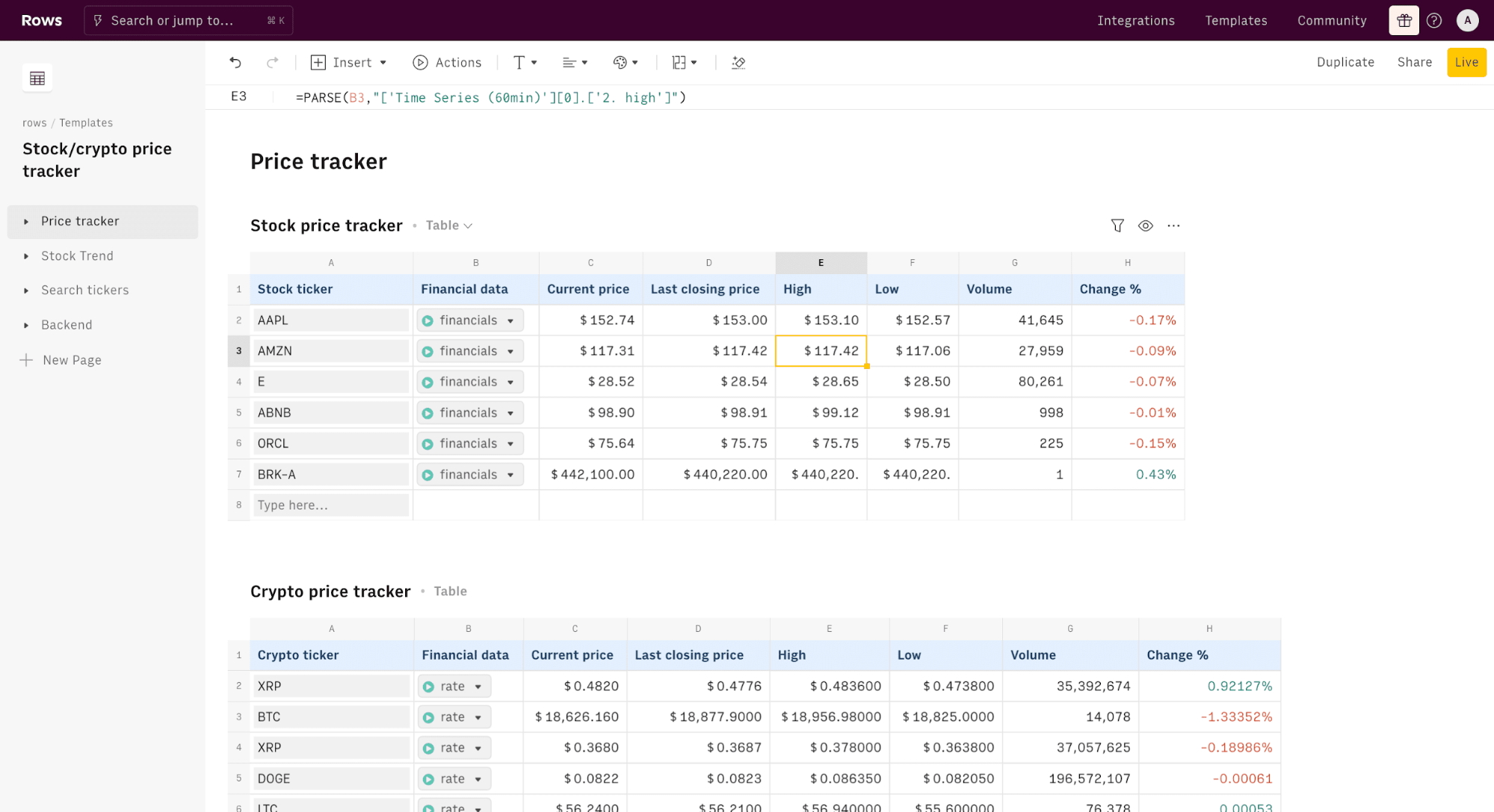 price tracker