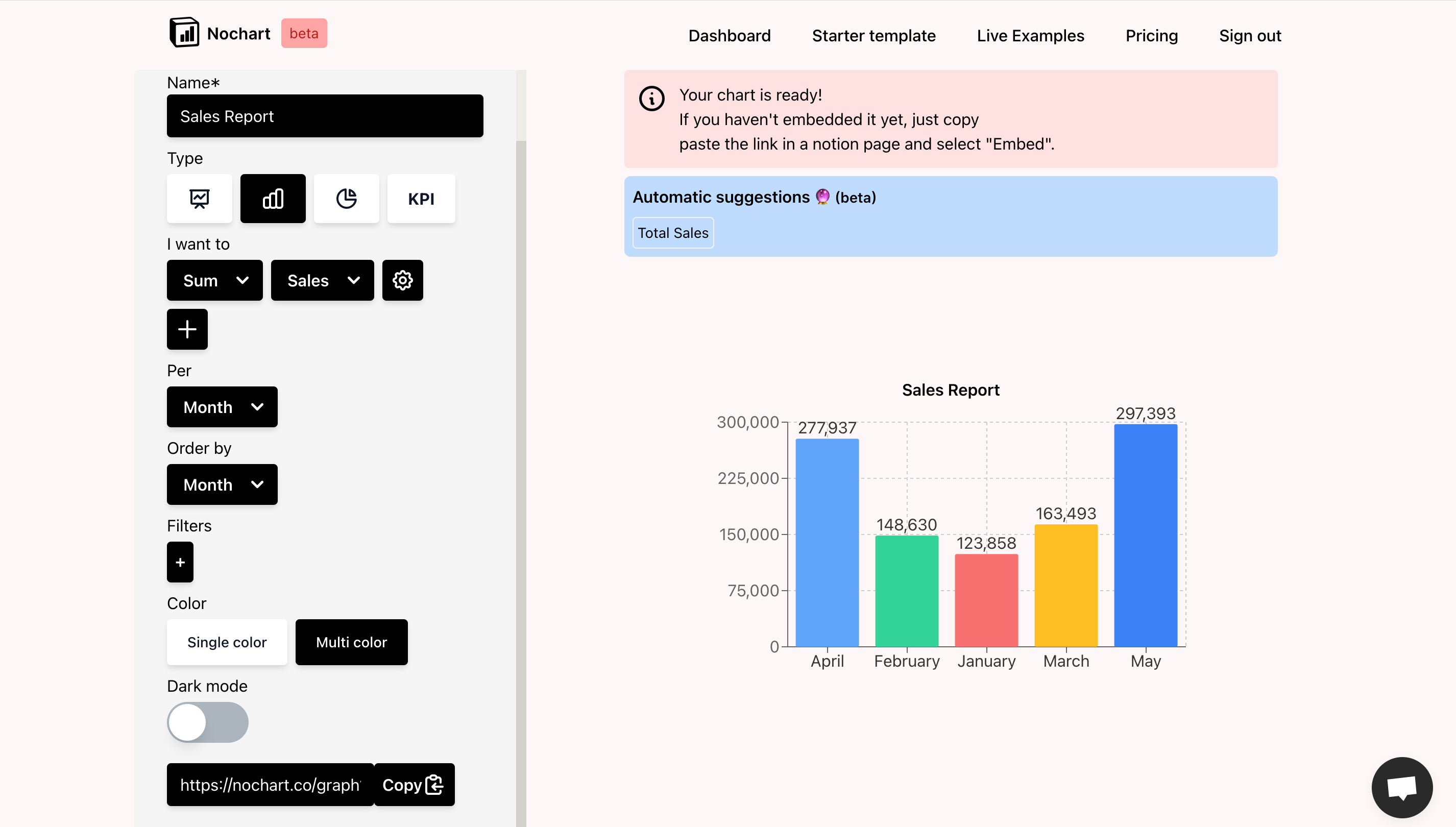 5 ways to create charts in Notion