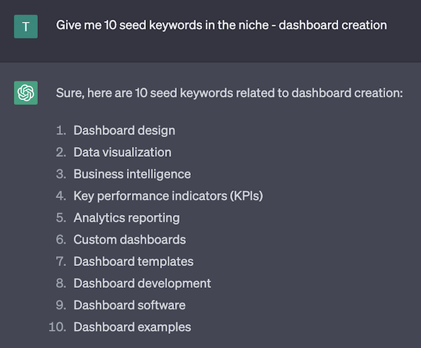 10. seed keywords generation