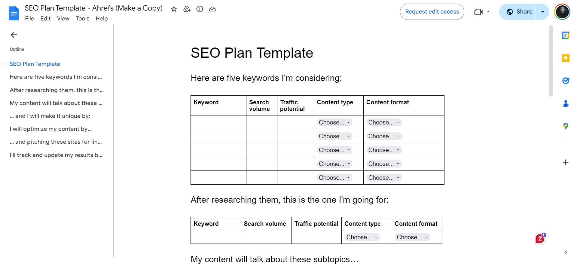 seo plan ahref