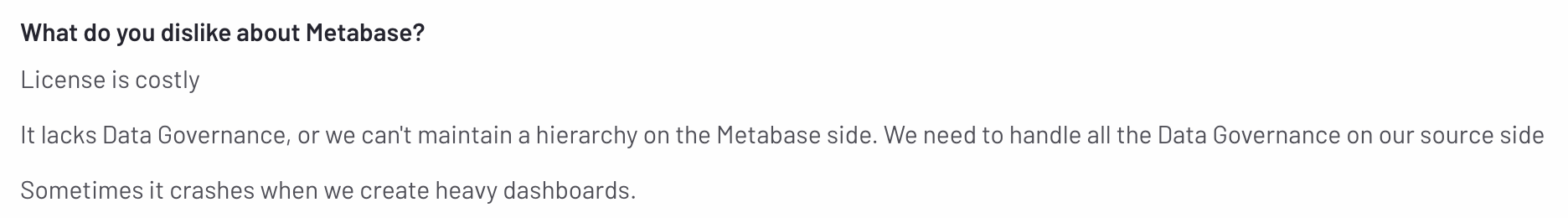 dislike metabase