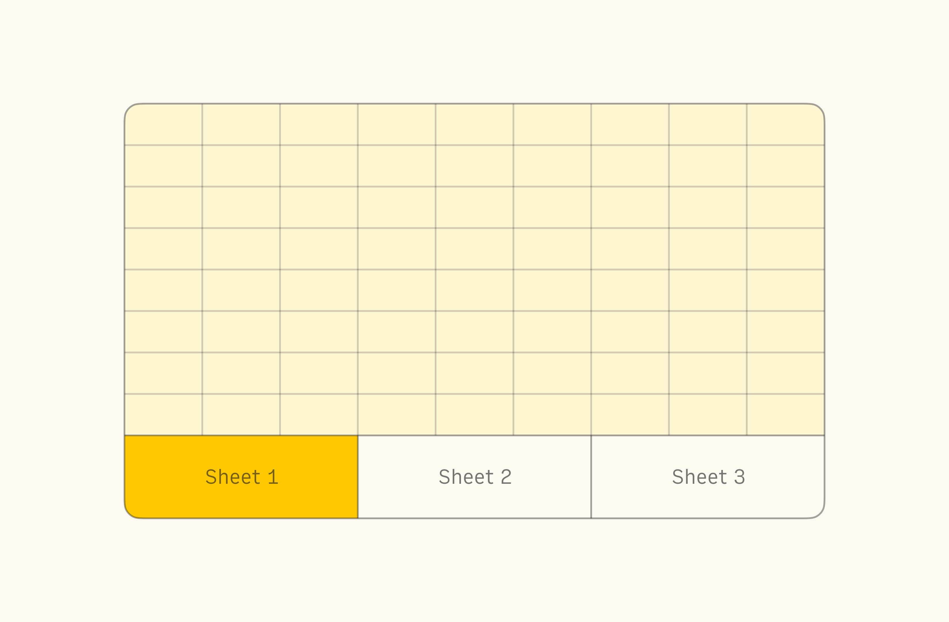 Excel and Google Sheets Layout