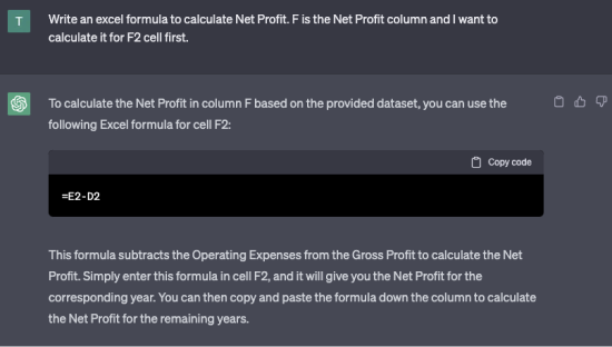 Net profit formula